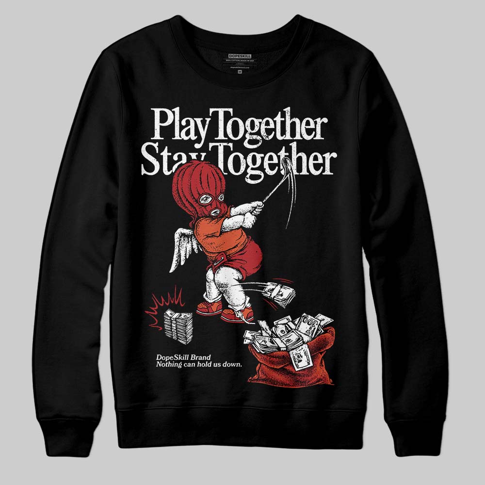Nigel Sylvester x Air Jordan 4 ‘Brick by Brick’ DopeSkill Sweatshirt Play together, Stay together Graphic Streetwear - Black