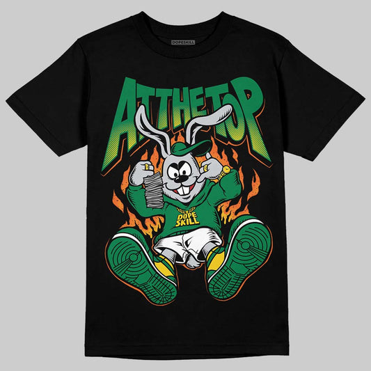 Green Sneakers DopeSkill T-Shirt At The Top Graphic Streetwear - Black