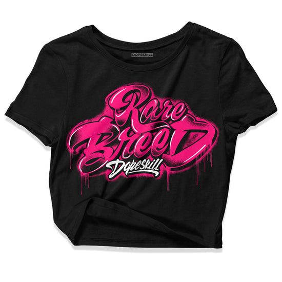 Jordan 1 Low GS “Fierce Pink” Dopeskill Women's Crop Top Rare Breed Type Graphic Streetwear - Black