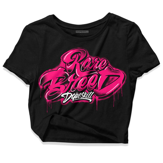 Jordan 1 Low GS “Fierce Pink” Dopeskill Women's Crop Top Rare Breed Type Graphic Streetwear - Black