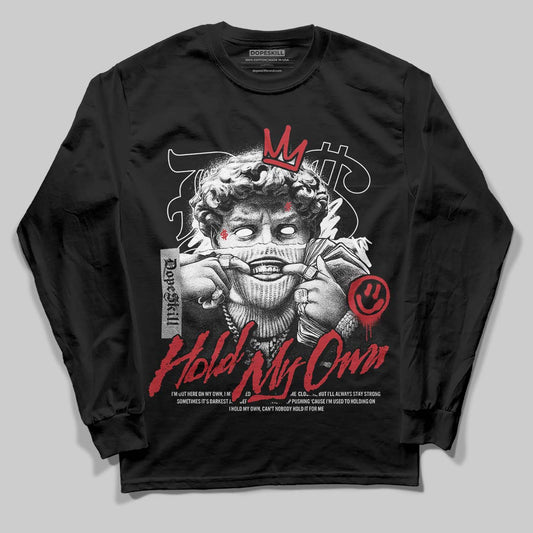 Jordan 5 Retro Fire Red Black Tongue (2025) DopeSkill Long Sleeve T-Shirt In My Way Graphic Streetwear - Black
