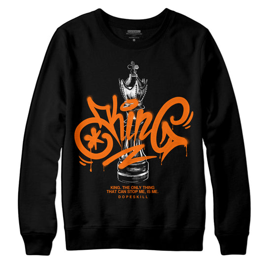 Orange, Black & White﻿ Sneakers DopeSkill Sweatshirt King Chess Graphic Streetwear - Black 