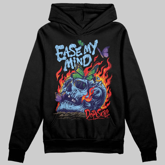 University Blue Sneakers DopeSkill Hoodie Sweatshirt Ease My Mind Graphic Streetwear - Black