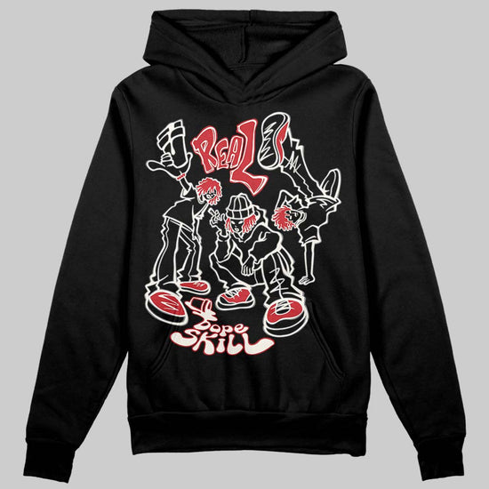 Jordan 4 “Flight Club” DopeSkill Hoodie Sweatshirt Real Y2K Players Graphic Streetwear - Black