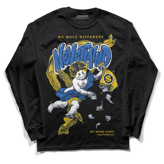 Dunk Low Vintage “Michigan” DopeSkill Long Sleeve T-Shirt Nevermind Graphic Streetwear - Black