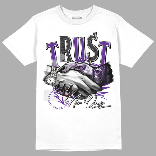 PURPLE Sneakers DopeSkill T-Shirt Trust No One Graphic Streetwear - White 