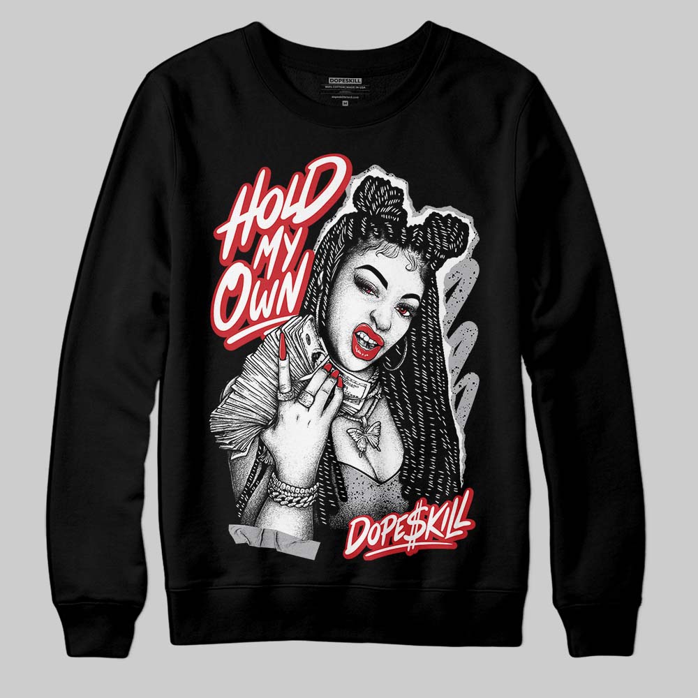 Jordan 4 OG “White Cement” DopeSkill Sweatshirt New H.M.O Graphic Streetwear - Black