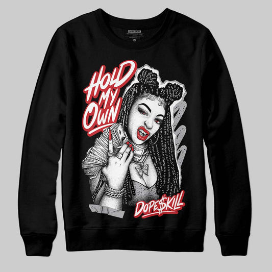 Jordan 4 OG “White Cement” DopeSkill Sweatshirt New H.M.O Graphic Streetwear - Black
