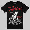 Jordan 5 Retro Fire Red Black Tongue (2025) DopeSkill T-Shirt Flexin' Graphic Streetwear - Black