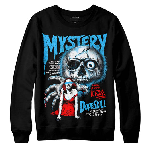 Jordan 2 Low "University Blue" DopeSkill Sweatshirt Mystery Ghostly Grasp Graphic Streetwear - Black