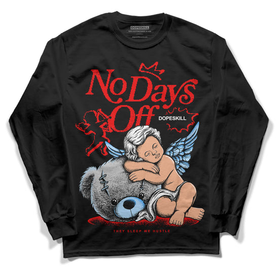 Jordan 11 Retro Cherry DopeSkill Long Sleeve T-Shirt New No Days Off Graphic Streetwear - Black