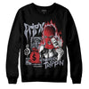 Jordan 4 “Bred Reimagined” DopeSkill Sweatshirt Drip'n Never Tripp'n Graphic Streetwear - Black