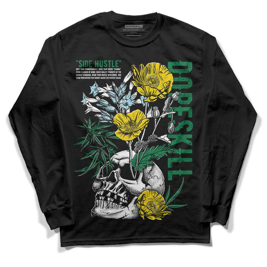 Jordan 5 “Lucky Green” DopeSkill Long Sleeve T-Shirt Side Hustle Graphic Streetwear - Black