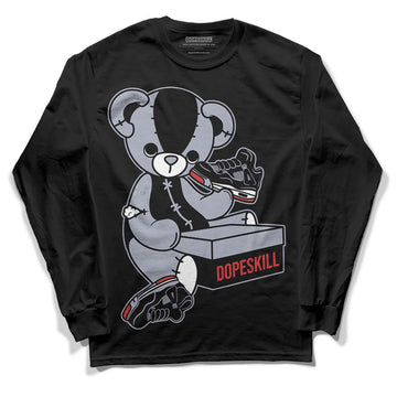 Jordan 4 “Bred Reimagined” DopeSkill Long Sleeve T-Shirt Sneakerhead BEAR Graphic Streetwear - Black