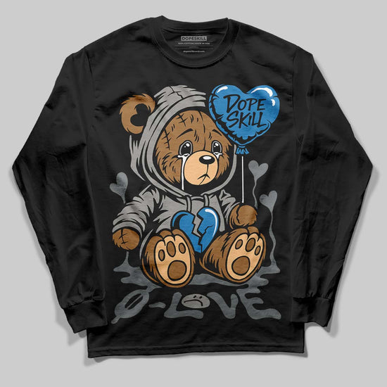 Jordan 9 Cool Grey DopeSkill Long Sleeve T-Shirt Broken Bear Graphic Streetwear - Black