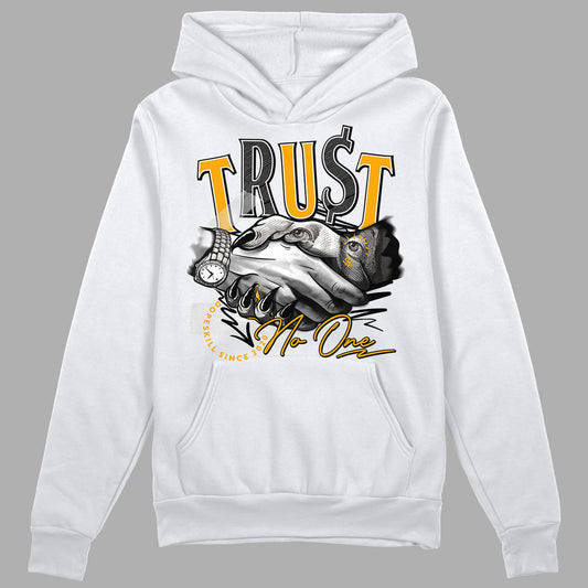 Jordan 12 Retro Black Taxi DopeSkill Hoodie Sweatshirt Trust No One Graphic Streetwear - White 