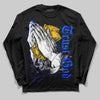 Royal Blue Sneakers DopeSkill Long Sleeve T-Shirt Trust God Graphic Streetwear - Black