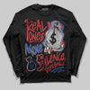 Jordan 4 “Rare Air” DopeSkill Long Sleeve T-Shirt Real Ones Move In Silence Graphic Streetwear - Black