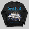 Royal Blue Sneakers DopeSkill Long Sleeve T-Shirt New Seek First Graphic Streetwear - Black