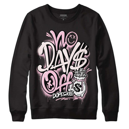 Dunk Low LX Pink Foam DopeSkill Sweatshirt No Days Off Graphic Streetwear - Black