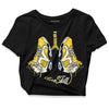 Jordan 6 “Yellow Ochre” DopeSkill Women's Crop Top Breathe Graphic Streetwear - Black