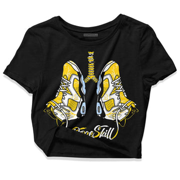 Jordan 6 “Yellow Ochre” DopeSkill Women's Crop Top Breathe Graphic Streetwear - Black