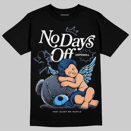 Jordan 11 Retro Low Diffused Blue DopeSkill T-Shirt New No Days Off Graphic Streetwear - Black