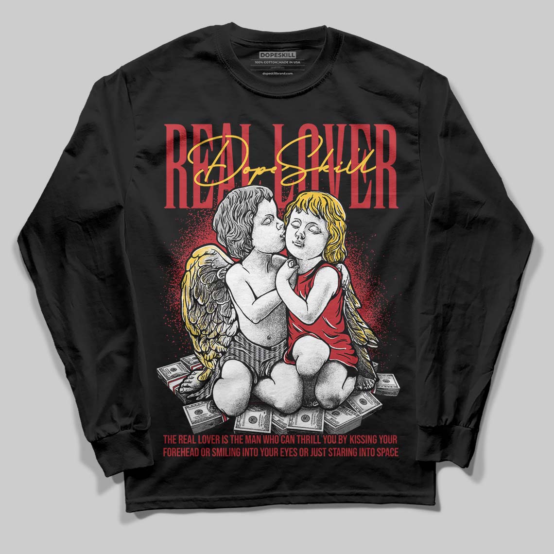 Jordan 14 Retro Ferrari (2025) DopeSkill Long Sleeve T-Shirt Real Lover Graphic Streetwear - Black