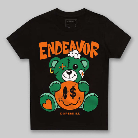 Green Sneakers DopeSkill Toddler Kids T-shirt Endeavor Graphic Streetwear - Black