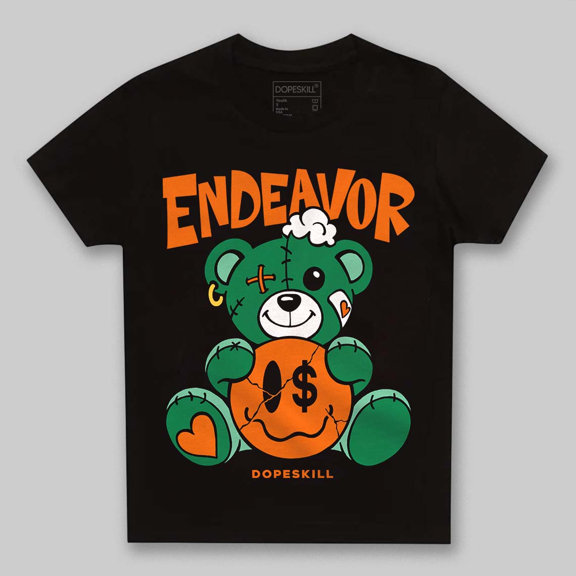 Green Sneakers DopeSkill Toddler Kids T-shirt Endeavor Graphic Streetwear - Black