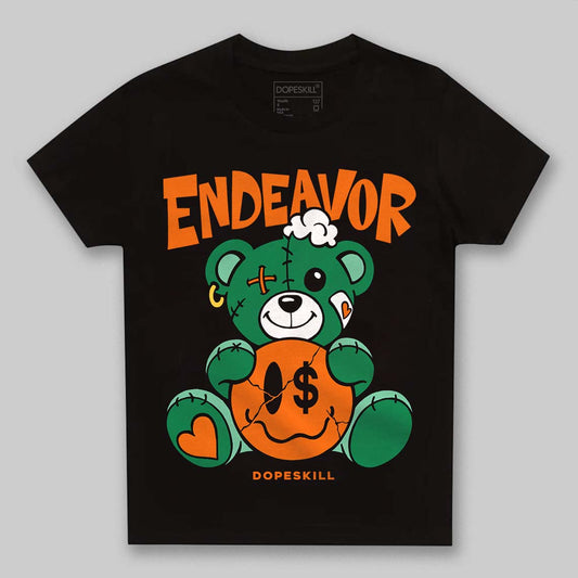 Green Sneakers DopeSkill Toddler Kids T-shirt Endeavor Graphic Streetwear - Black