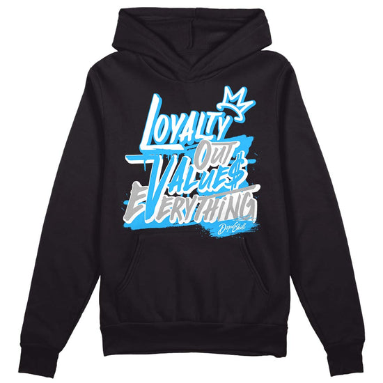 Jordan 2 Low "University Blue" DopeSkill Hoodie Sweatshirt LOVE Graphic Streetwear - Black