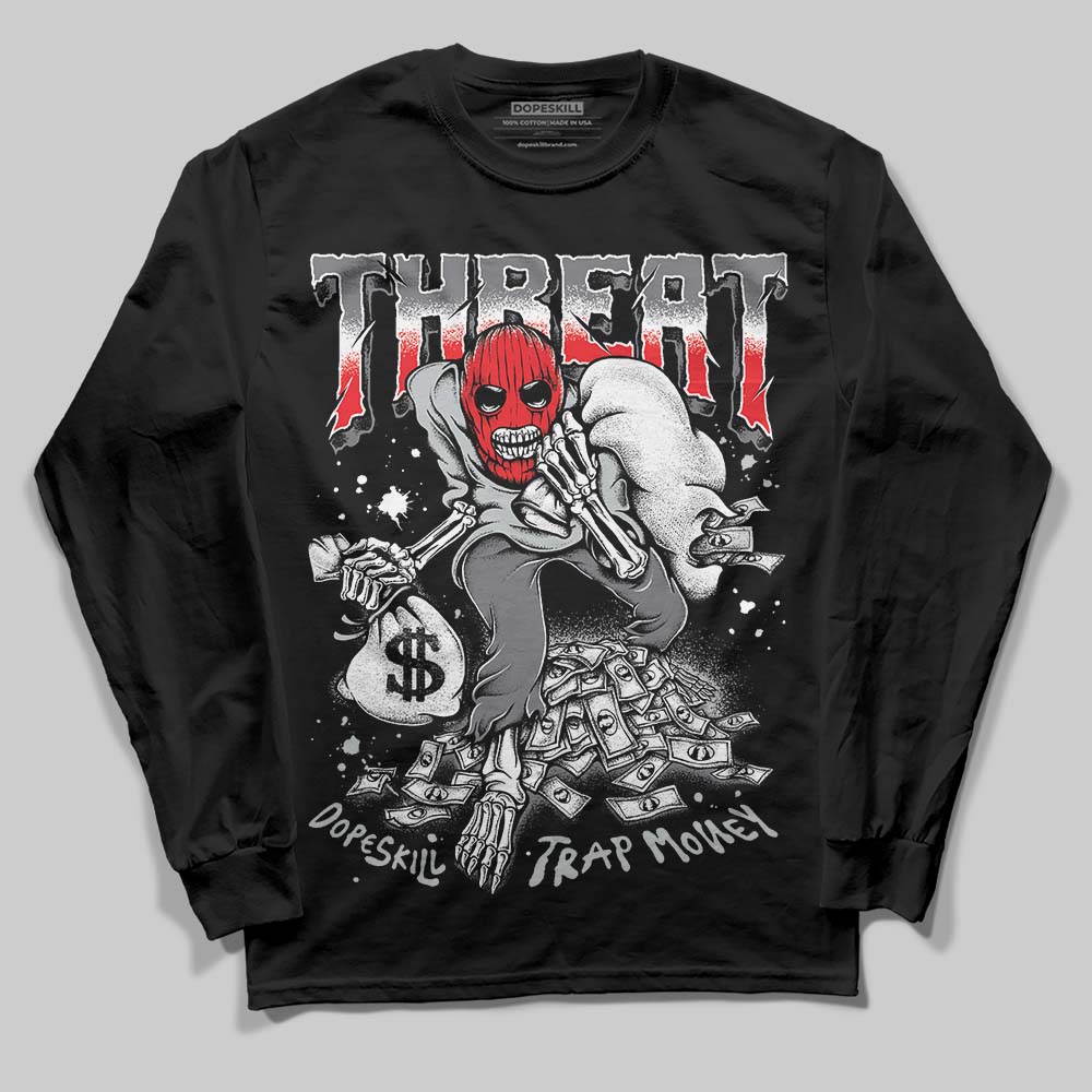 Jordan 4 “Fear” DopeSkill Long Sleeve T-Shirt Threat Graphic Streetwear - Black