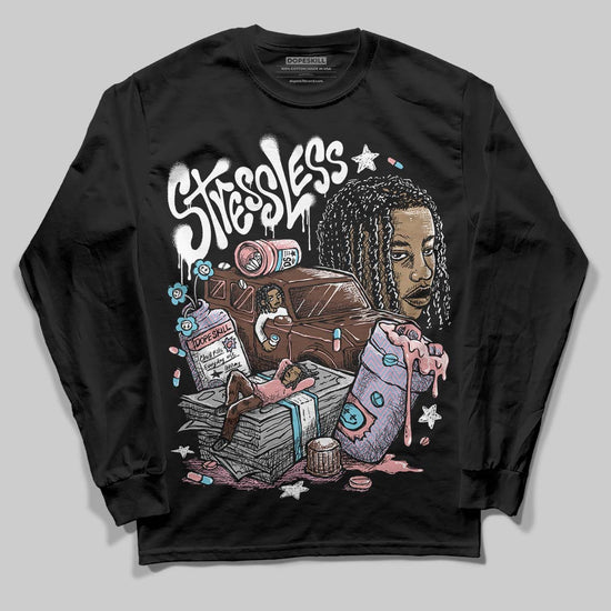 Harris Tweed x Dunk Low Denim Turquoise and Baroque Brown DopeSkill Long Sleeve T-Shirt Stressless Graphic Streetwear - black