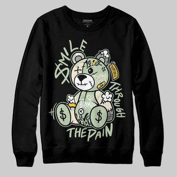 Jordan 4 WMNS “Seafoam” (2025) DopeSkill Sweatshirt Smile Through The Pain Graphic Streetwear - Black