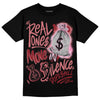 Valentine's Day Collection DopeSkill T-Shirt Real Ones Move In Silence Graphic Streetwear - Black