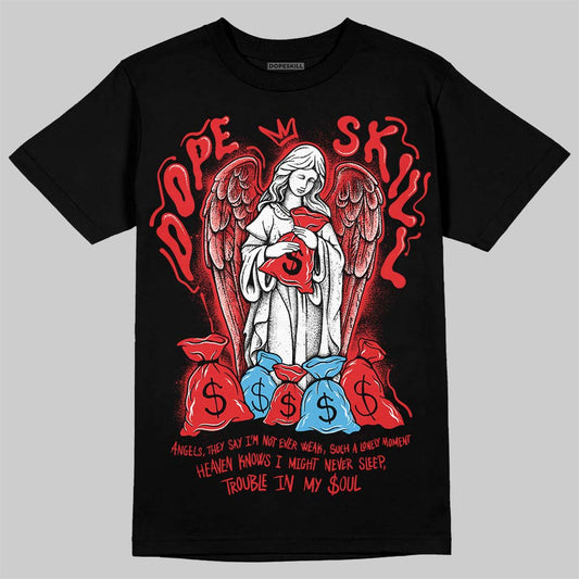 Jordan 6 Retro Toro Bravo DopeSkill T-shirt Angels Graphic Streetwear - Black