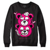 Jordan 1 Low GS “Fierce Pink” Dopeskill Sweatshirt New Double Bear Graphic Streetwear - Black