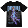 University Blue Sneakers DopeSkill T-Shirt Thunder Dunk Graphic Streetwear - Black