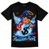 Travis Scott x Jordan 4 Retro 'Cactus Jack' DopeSkill T-Shirt Heaven Sent Graphic Streetwear - Black