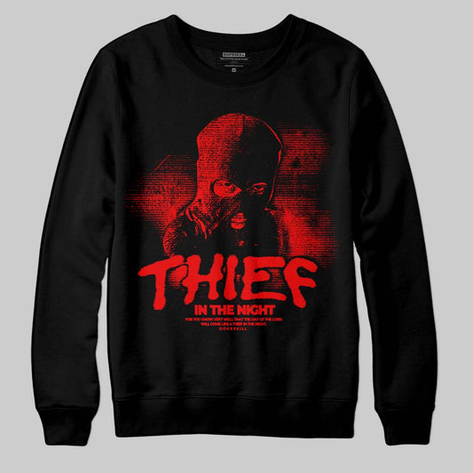 Jordan 11 Retro Cherry DopeSkill Sweatshirt Thief In The Night Graphic Streetwear - Black