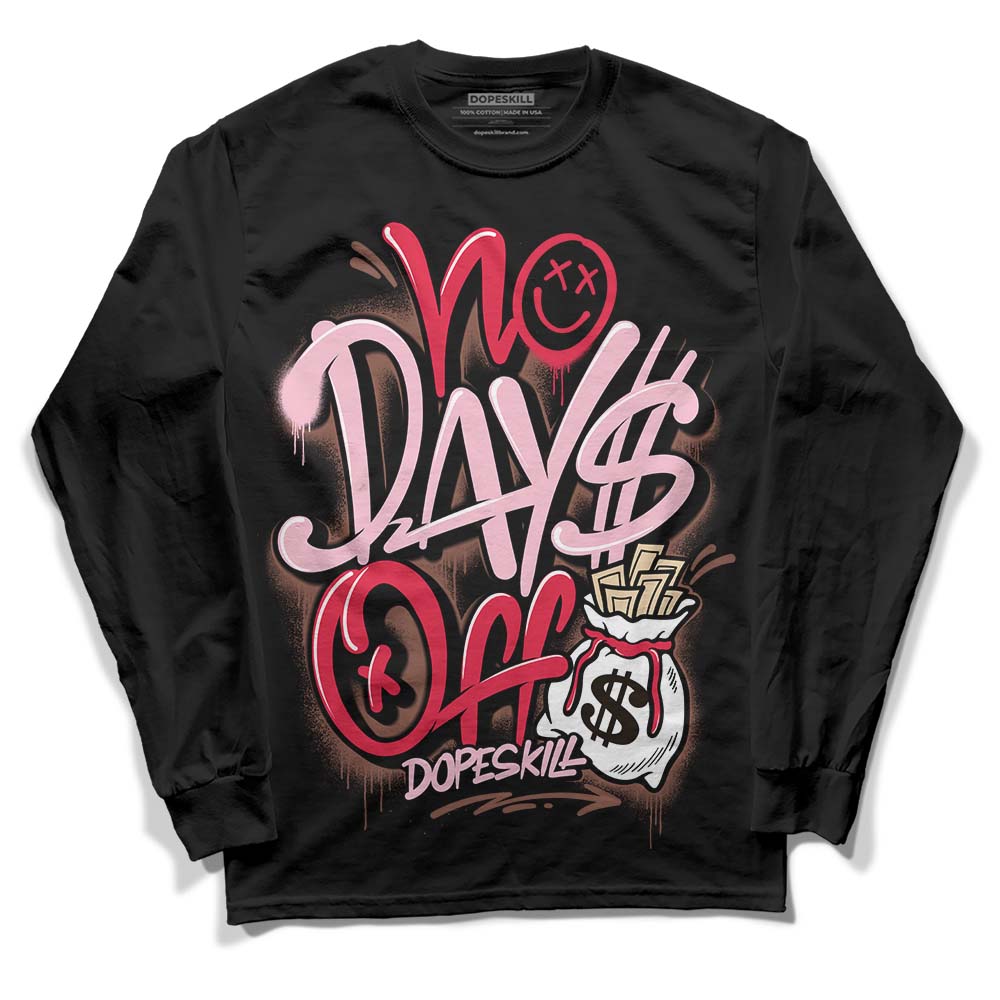 Dunk Low PRM Bacon DopeSkill Long Sleeve T-Shirt No Days Off Graphic Streetwear - Black