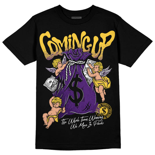 Jordan 12 “Field Purple” DopeSkill T-Shirt Money Bag Coming Up Graphic Streetwear  - Black
