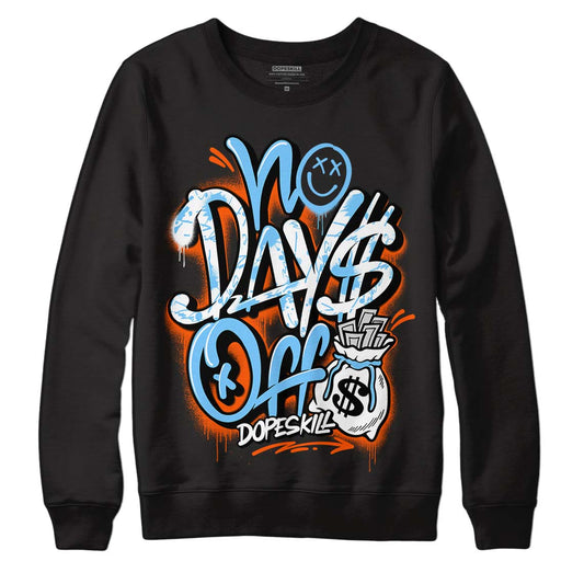 Dunk Low Futura University Blue DopeSkill Sweatshirt No Days Off Graphic Streetwear - Black