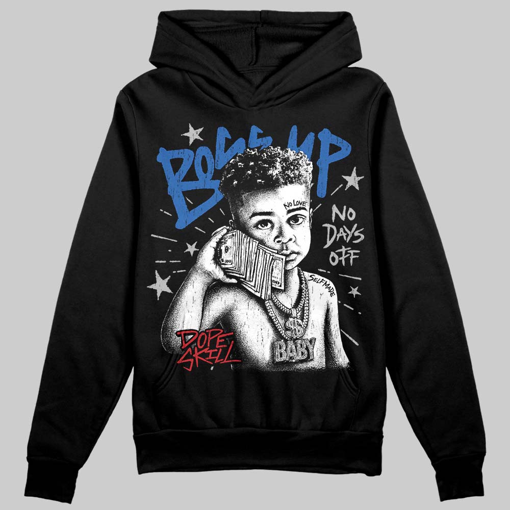 Jordan 3 "True Blue" DopeSkill Hoodie Sweatshirt Boss Up Graphic Streetwear - Black