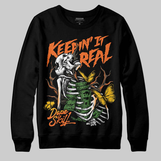 Orange, Black and White Sneakers DopeSkill Sweatshirt Keepin' It Real Graphic Streetwear - black
