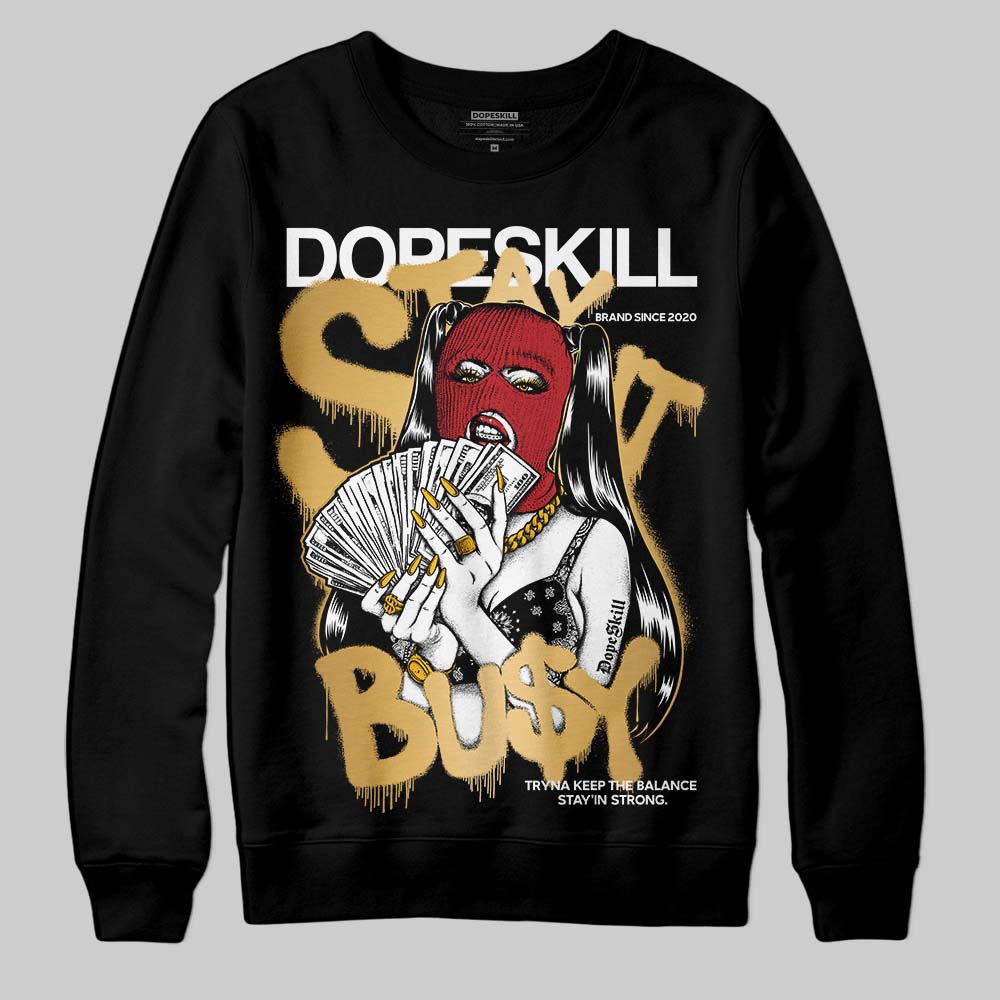 Jordan 12 Retro 'Taxi' 2025 DopeSkill Sweatshirt Stay It Busy Graphic Streetwear - Black