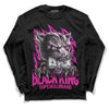 Pink Sneakers DopeSkill Long Sleeve T-Shirt Black King Graphic Streetwear - Black