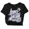 Jordan 5 Retro Low Indigo Haze DopeSkill Women's Crop Top LOVE Graphic Streetwear - Black