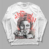 Jordan 1 High OG WMNS Washed Pink DopeSkill Long Sleeve T-Shirt Hold My Own Graphic Streetwear - White 